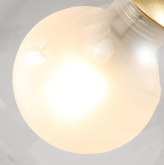 Zeitgenössische skandinavische Magic Bean lange Glas Eisen 8/10 Licht Insel Licht Kronleuchter für Wohnzimmer 