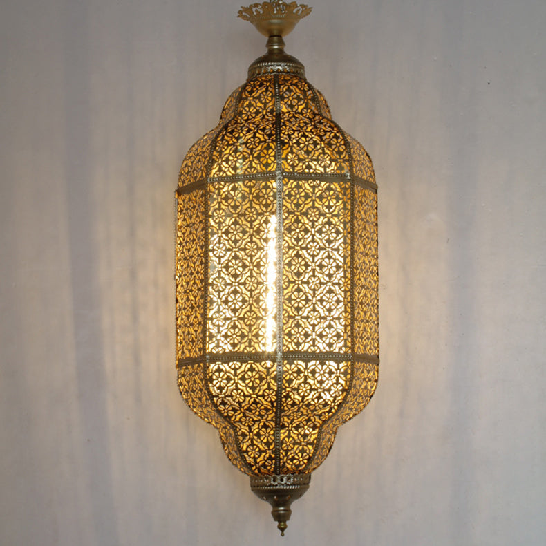 Lámpara Colgante de 1 Luz con Columna Redonda de Hierro Vintage Tradicional para Sala de Estar 