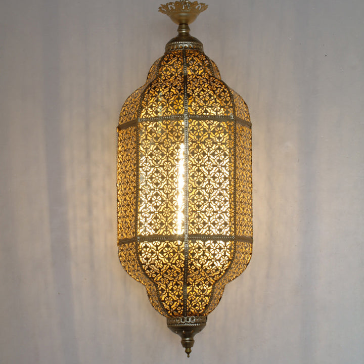 Lámpara Colgante de 1 Luz con Columna Redonda de Hierro Vintage Tradicional para Sala de Estar 