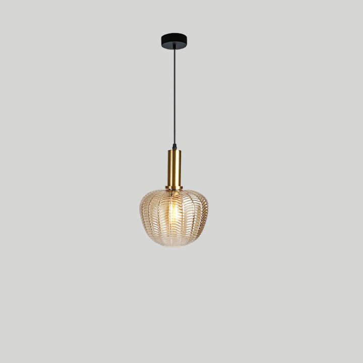 Contemporary Scandinavian Oval Round Column Glass Iron 1-Light Pendant Light For Living Room