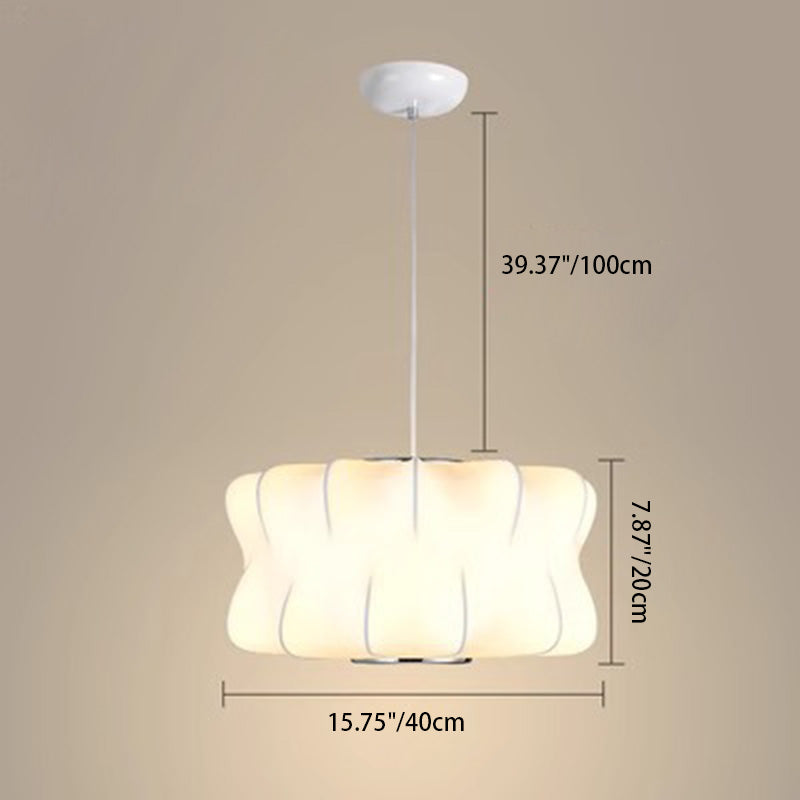 Lustre à 2/3 lumières en soie ronde à hélice japonaise traditionnelle pour salon 