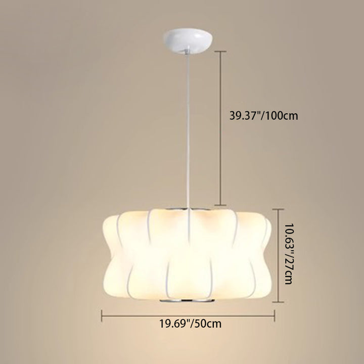 Lustre à 2/3 lumières en soie ronde à hélice japonaise traditionnelle pour salon 