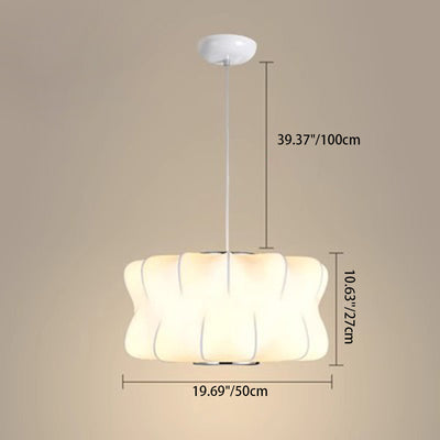 Lustre à 2/3 lumières en soie ronde à hélice japonaise traditionnelle pour salon 