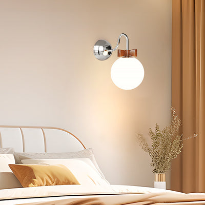 مصباح حائط LED زجاجي حديدي على شكل قوس بومبكن مودرن مينيماليست لغرفة النوم 