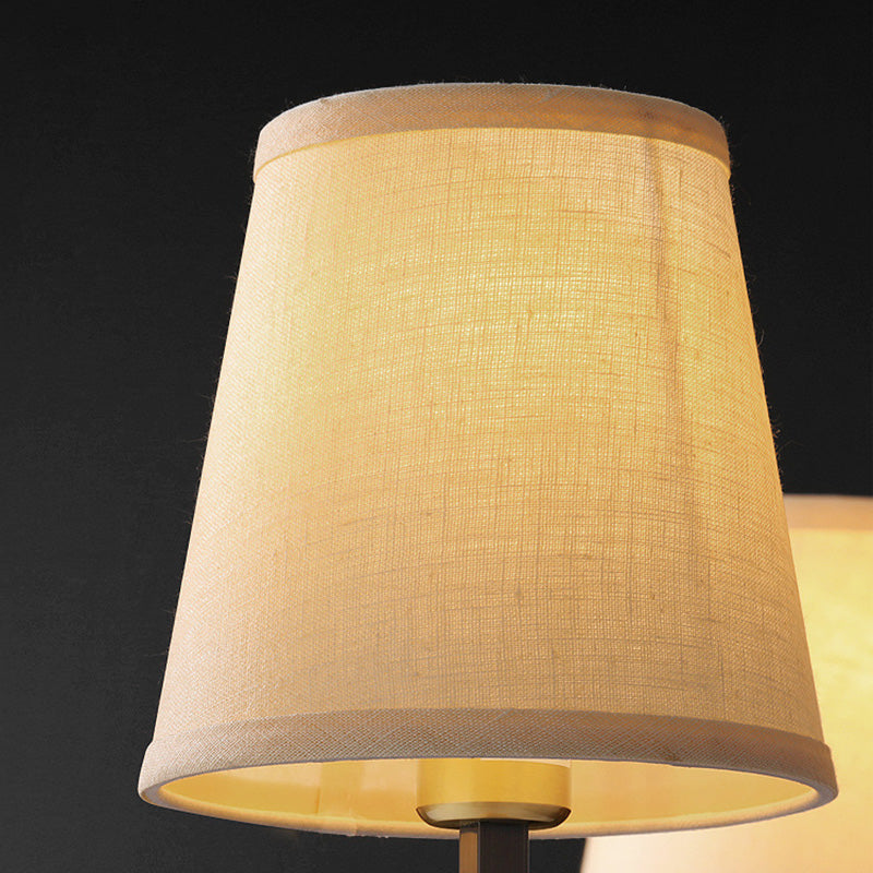 Lustre Traditionnel Vintage Rond Branche Lin Cuivre 3/6/8/10 Lumières Pour Salon 