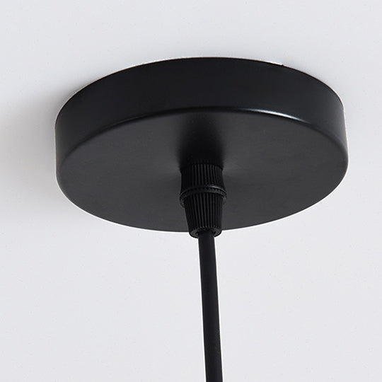 Suspension lumineuse 1 lumière en bambou creux rond traditionnel japonais en fer pour salon 