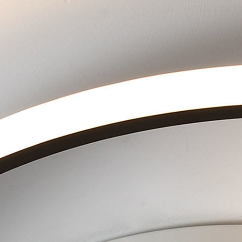 Plafonnier LED moderne minimaliste en acrylique, aluminium et fer en forme de cercle étoile croissant pour chambre 