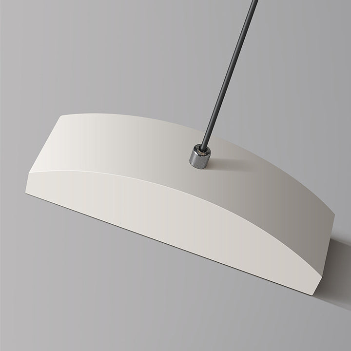 Zeitgenössischer skandinavischer langer Kurven-Acryl-Aluminium-Eisen-LED-Insel-Licht-Kronleuchter für das Wohnzimmer 