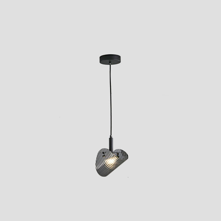 Zeitgenössische skandinavische gebogene Bogen-Glas-Hardware-LED-Pendelleuchte für das Schlafzimmer 