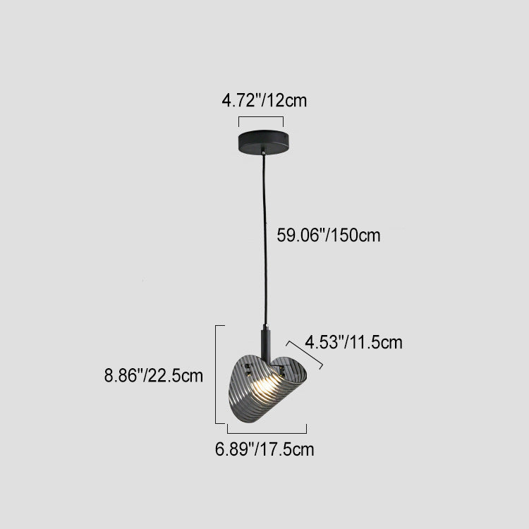 Zeitgenössische skandinavische gebogene Bogen-Glas-Hardware-LED-Pendelleuchte für das Schlafzimmer 