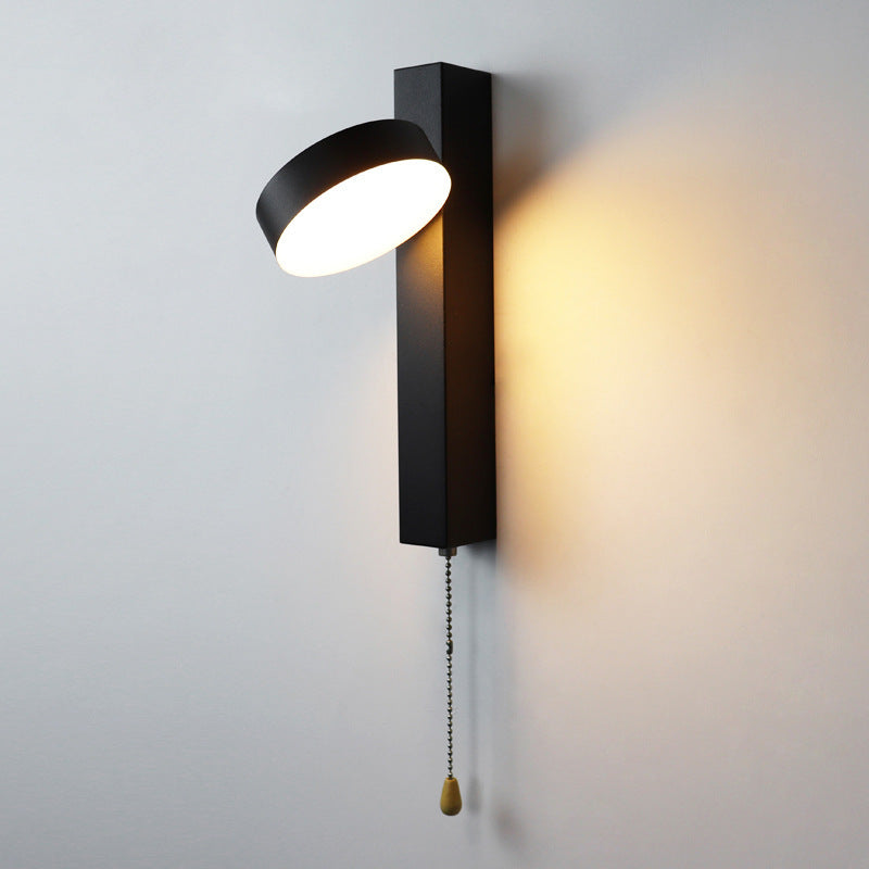 Moderne Einfachheit Runde Zylinder Quadrat Acryl Eisen LED Wandleuchte für Wohnzimmer 