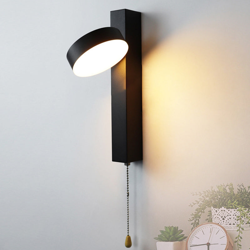 Moderne Einfachheit Runde Zylinder Quadrat Acryl Eisen LED Wandleuchte für Wohnzimmer 