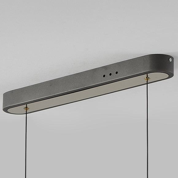 Zeitgenössischer skandinavischer gebogener langer unregelmäßiger quadratischer Acryl-Aluminium-Eisen-LED-Insellicht-Kronleuchter für das Wohnzimmer 