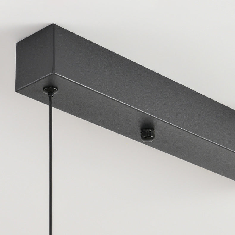 Zeitgenössischer kreativer langer Halbkreis Acrylglas Aluminium Eisen LED Insel Licht Kronleuchter für Wohnzimmer 