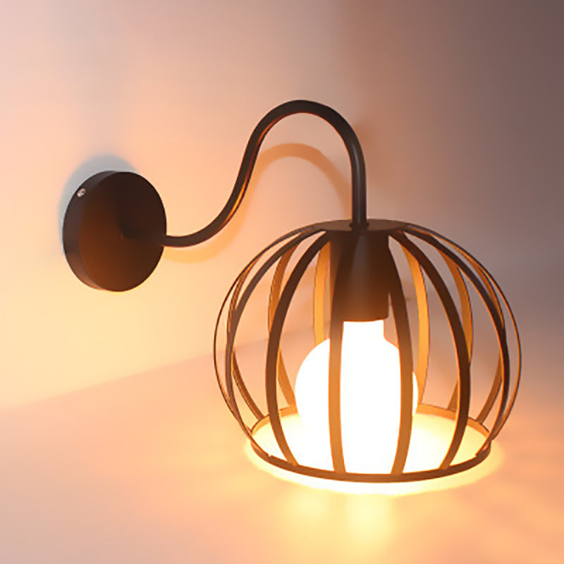 Lampe murale contemporaine en fer rond carré à 1 lumière pour salon 