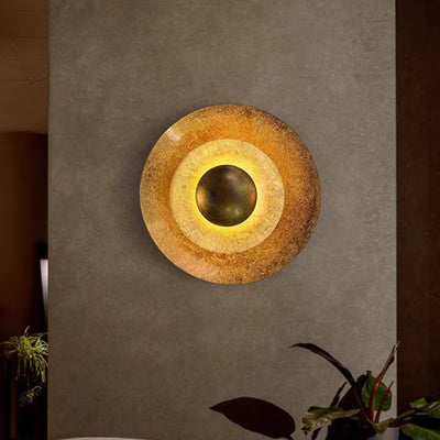 Applique Murale LED Ronde en Fer Moderne de Luxe pour Salon 