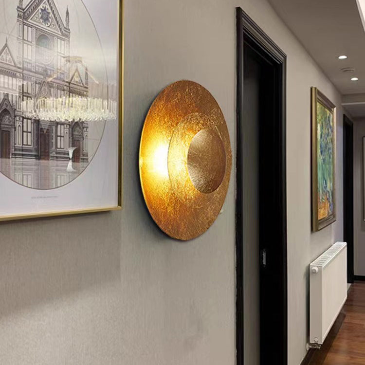 Applique Murale LED Ronde en Fer Moderne de Luxe pour Salon 