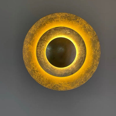 Applique Murale LED Ronde en Fer Moderne de Luxe pour Salon 