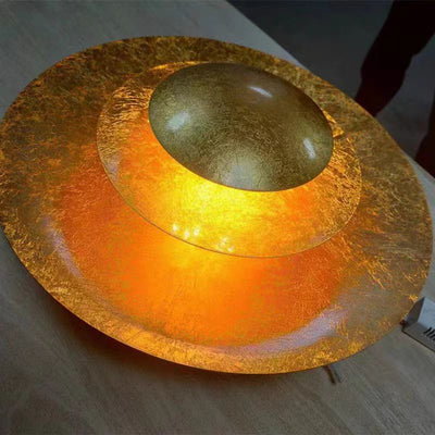 Applique Murale LED Ronde en Fer Moderne de Luxe pour Salon 