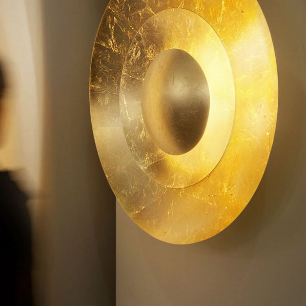 Applique Murale LED Ronde en Fer Moderne de Luxe pour Salon 