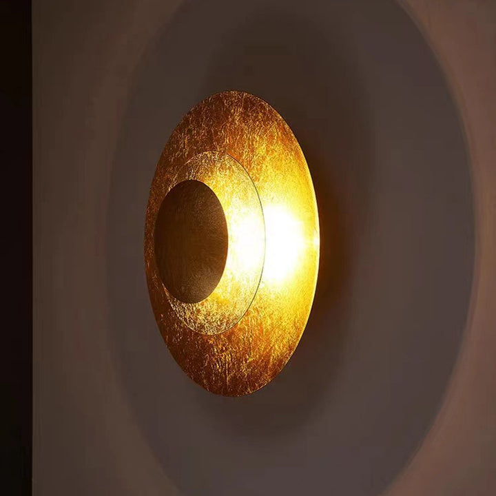 Applique Murale LED Ronde en Fer Moderne de Luxe pour Salon 