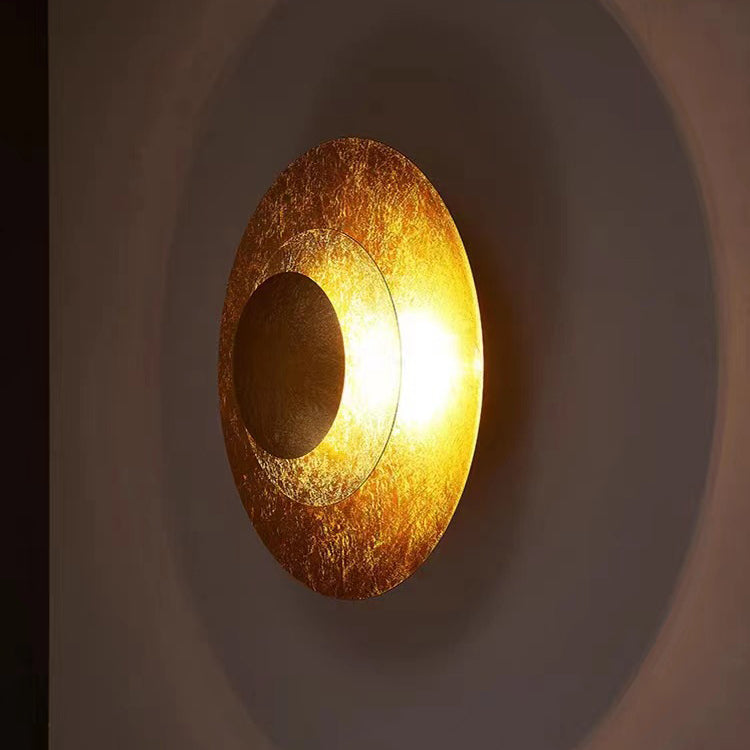 Applique Murale LED Ronde en Fer Moderne de Luxe pour Salon 