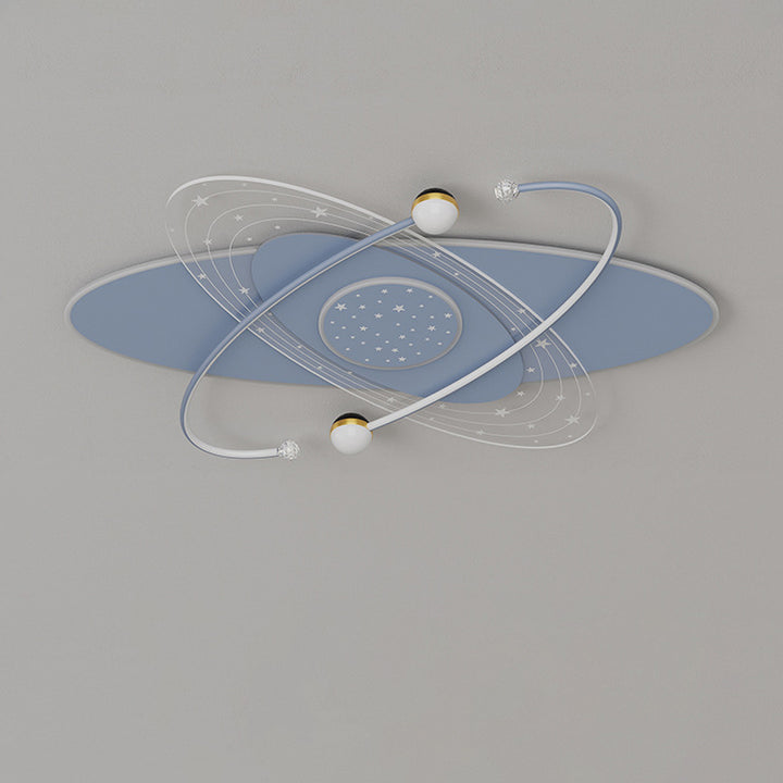 Modern Minimalist Flower Cloud Acrylic Hardware LED Flush Mount Ceiling Light For Bedroom