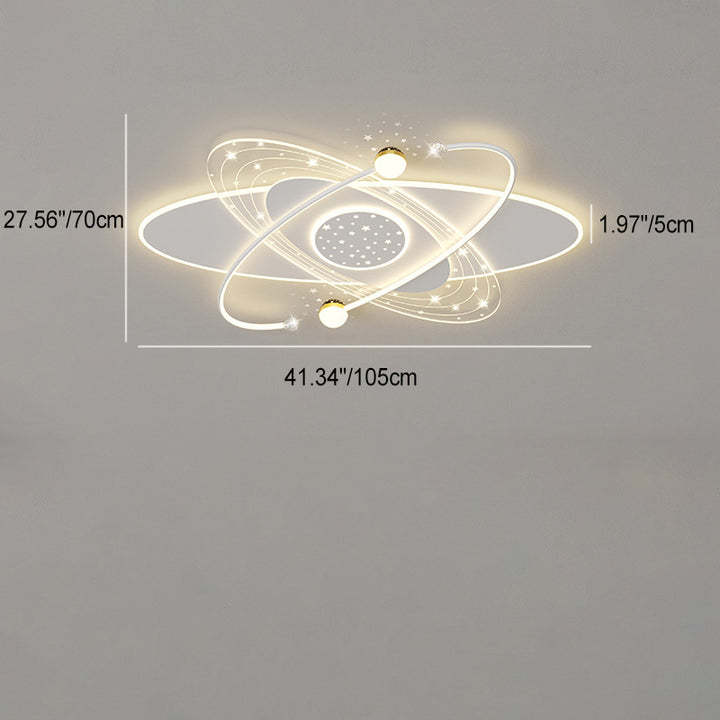 Modern Minimalist Flower Cloud Acrylic Hardware LED Flush Mount Ceiling Light For Bedroom