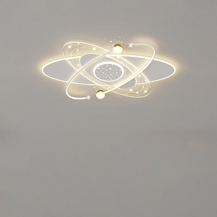 Modern Minimalist Flower Cloud Acrylic Hardware LED Flush Mount Ceiling Light For Bedroom