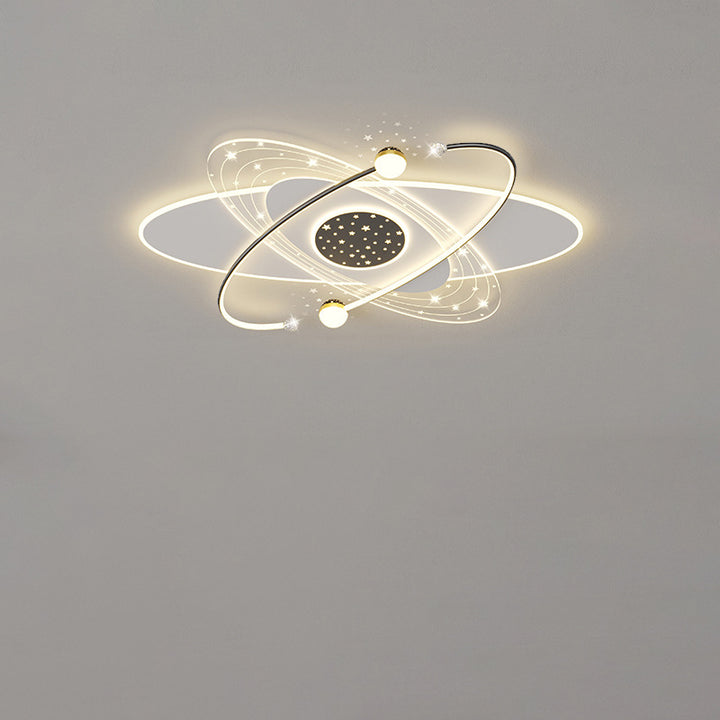 Modern Minimalist Flower Cloud Acrylic Hardware LED Flush Mount Ceiling Light For Bedroom