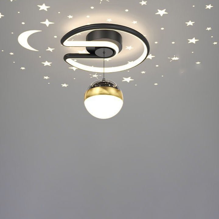 Lumière de plafond semi-encastrée LED en fer en acrylique silicone arc cylindre rond minimaliste moderne pour chambre 