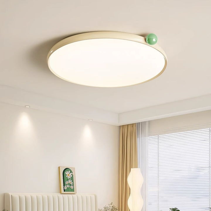 Moderne minimalistische runde Kugel-Deckenleuchte aus PVC und Aluminium mit LED für das Wohnzimmer 