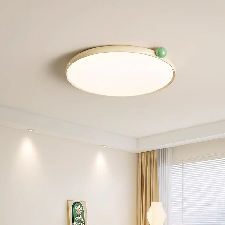 Moderne minimalistische runde Kugel-Deckenleuchte aus PVC und Aluminium mit LED für das Wohnzimmer 