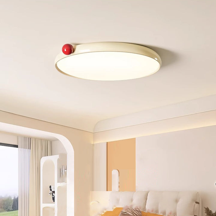 Moderne minimalistische runde Kugel-Deckenleuchte aus PVC und Aluminium mit LED für das Wohnzimmer 