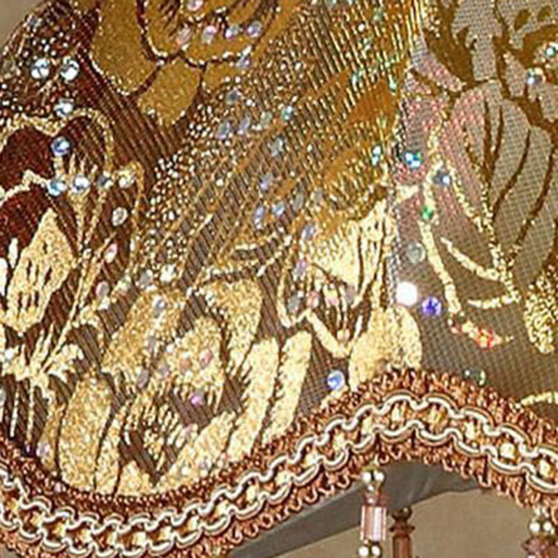 Traditionelle Vintage Elefant Runde Stoffharz 1-Licht Tischlampe Für Wohnzimmer 