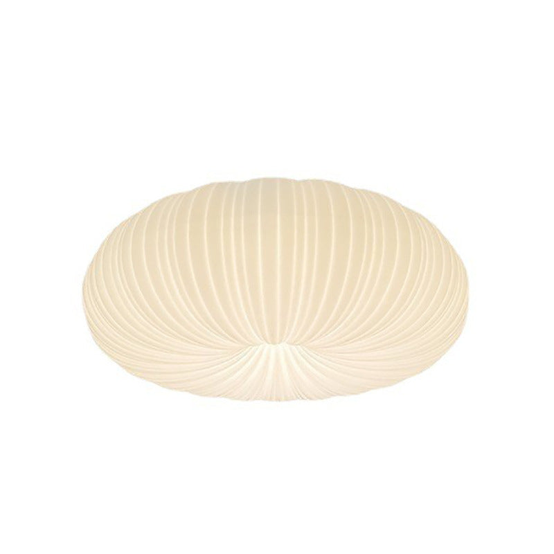 Luz de techo empotrada LED de hierro PE redonda de calabaza crema de simplicidad moderna para sala de estar 