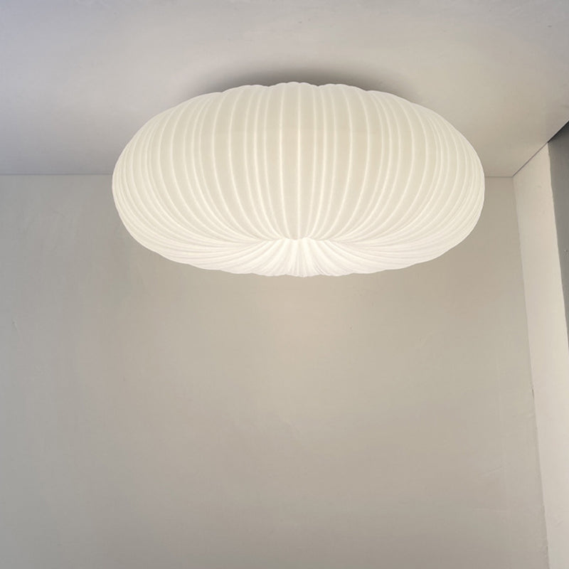 Luz de techo empotrada LED de hierro PE redonda de calabaza crema de simplicidad moderna para sala de estar 