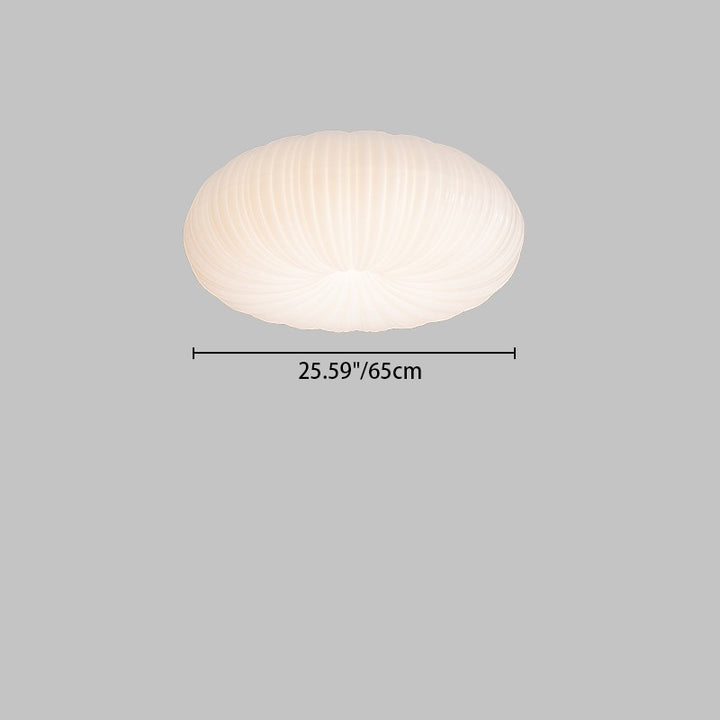 Luz de techo empotrada LED de hierro PE redonda de calabaza crema de simplicidad moderna para sala de estar 