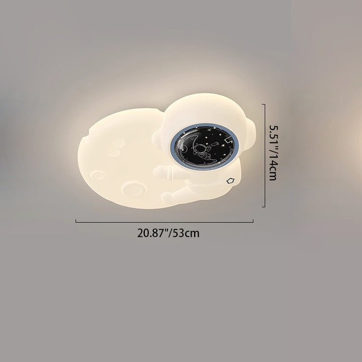 Lustre Plafonnier LED en Fer PE Astronaute Planète Art Déco Moderne pour Enfants pour Salon 