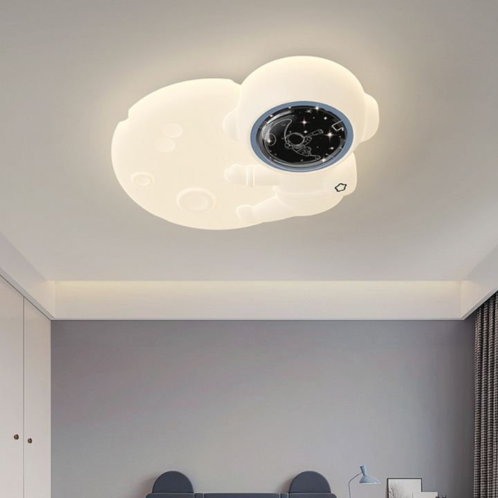 Lustre Plafonnier LED en Fer PE Astronaute Planète Art Déco Moderne pour Enfants pour Salon 