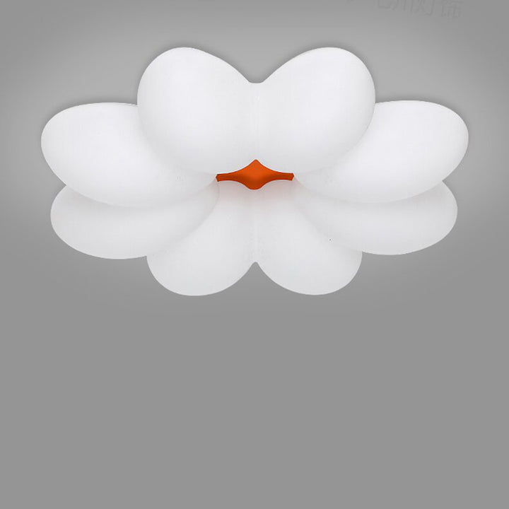 Modern Minimalist Floral Round Acrylic PE Iron LED Flush Mount Ceiling Light For Bedroom