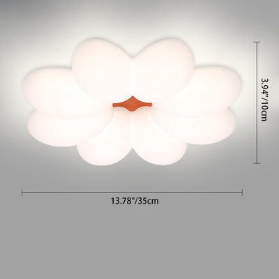 Modern Minimalist Floral Round Acrylic PE Iron LED Flush Mount Ceiling Light For Bedroom
