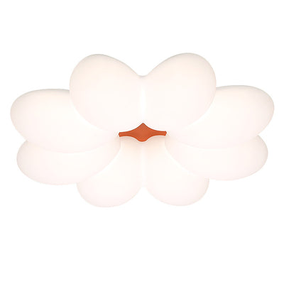 Modern Minimalist Floral Round Acrylic PE Iron LED Flush Mount Ceiling Light For Bedroom