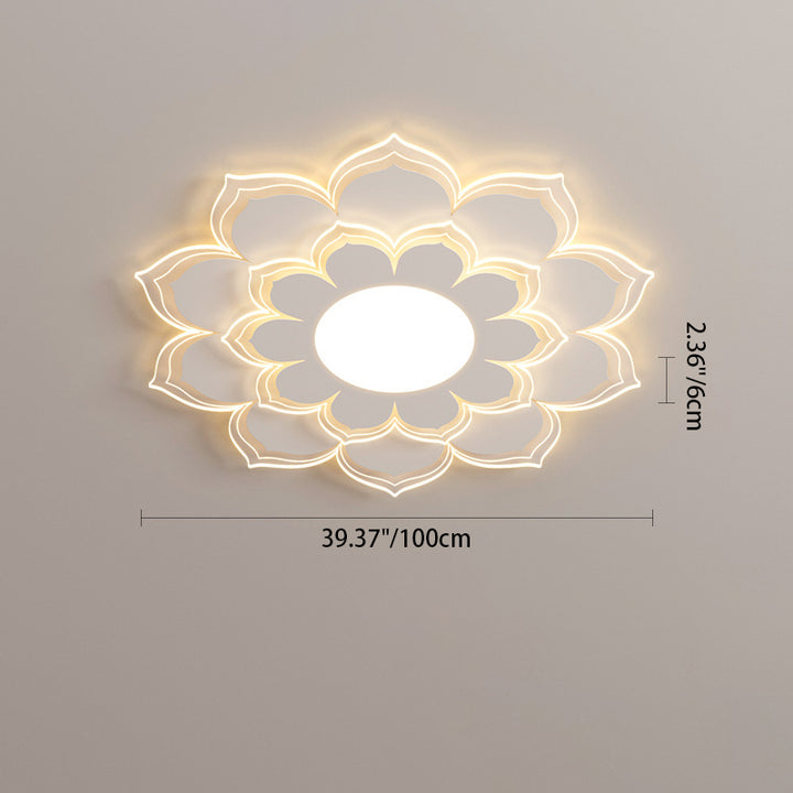 Luz de techo LED montada al ras de hierro acrílico redonda moderna minimalista para sala de estar 