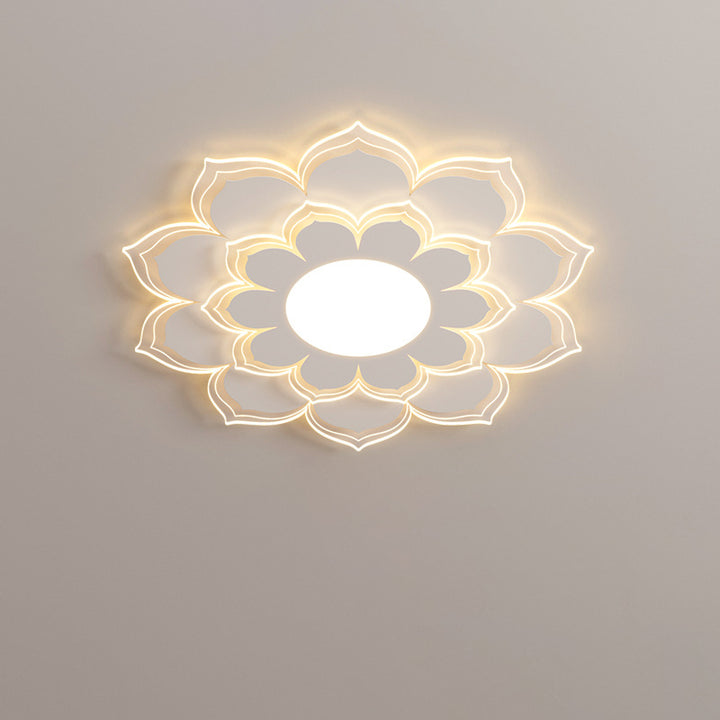 Luz de techo LED montada al ras de hierro acrílico redonda moderna minimalista para sala de estar 