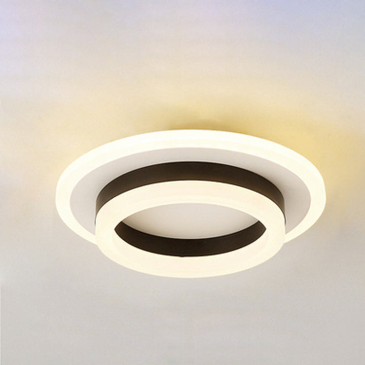 Luz de techo empotrada LED de hierro acrílico cuadrada redonda de simplicidad moderna para sala de estar 