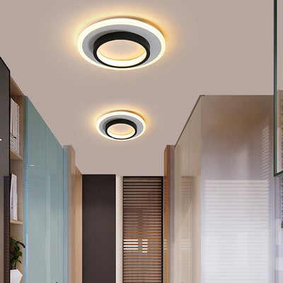 Moderne Einfachheit Quadratisch Runde Acryl Eisen LED Deckenleuchte für das Wohnzimmer 