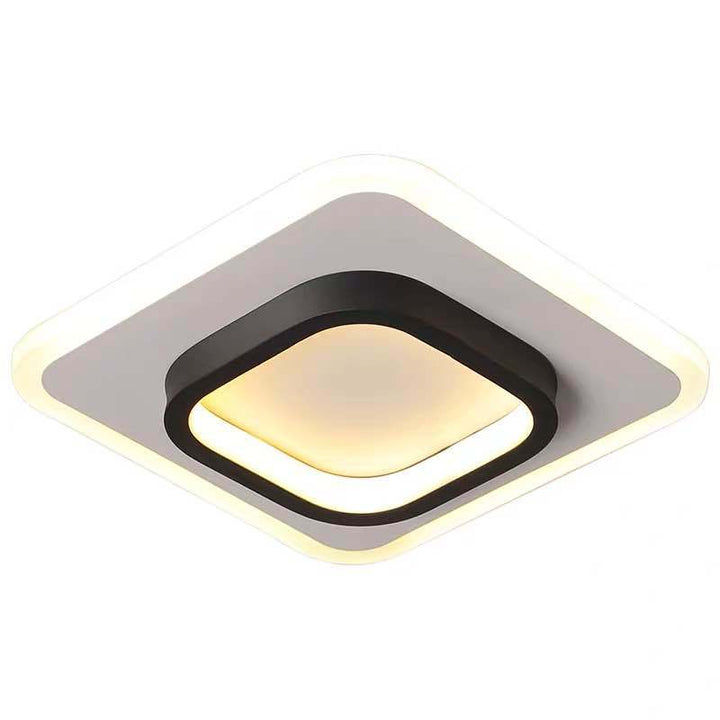 Luz de techo empotrada LED de hierro acrílico cuadrada redonda de simplicidad moderna para sala de estar 