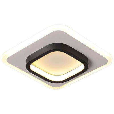 Moderne Einfachheit Quadratisch Runde Acryl Eisen LED Deckenleuchte für das Wohnzimmer 