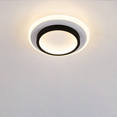 Moderne Einfachheit Quadratisch Runde Acryl Eisen LED Deckenleuchte für das Wohnzimmer 